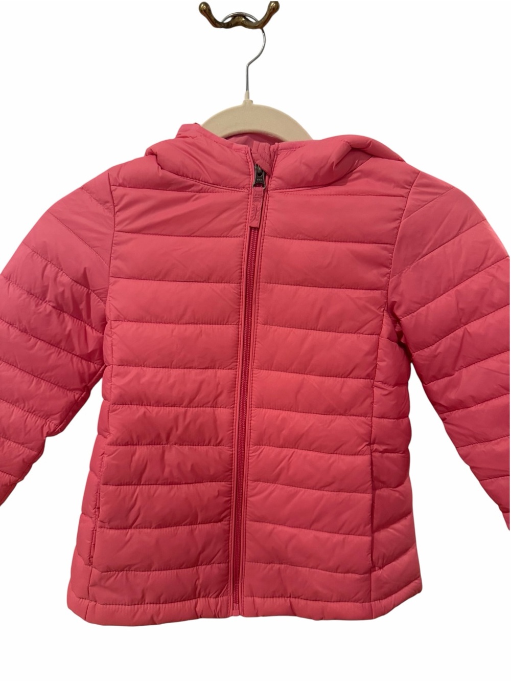 Amazon Essentials Girls Pink Packable Puffer Jacket Hooded Size S 6-7